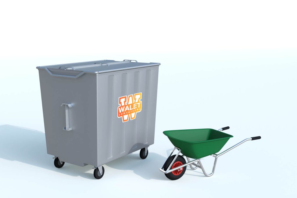 metalen rolcontainer 110 liter voor afval