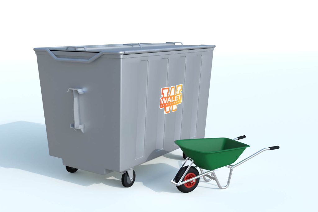 2500 liter rolcontainer voor papier of afval